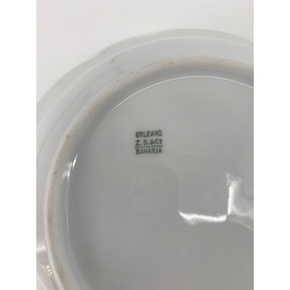 6 Orleans Soup Bowls Z S & Co Bavaria Pink Roses Gold Flowers Porcelain ZSC60 - Picture 4 of 5